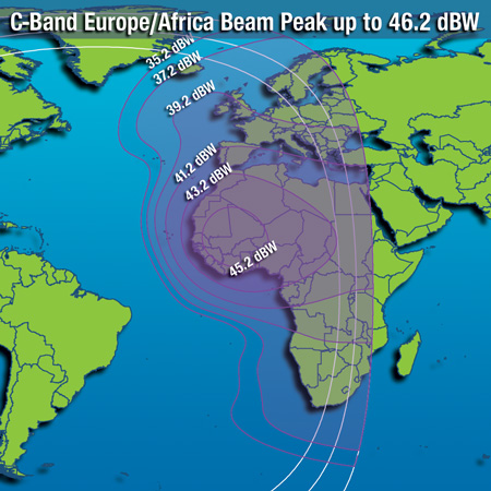 Intelsat 14 - C band beam (afroeuropean beam)