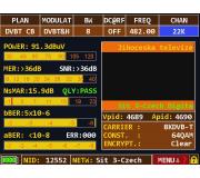 Parametry MUXu3 K22 Kle. OD 18.6 s novm programem Jihoesk televize. Meno 15km od vyslae - antna BU547