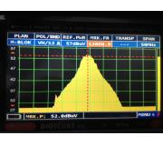 Spektrum DAB vysln z hotelu Clarion v CB.
Meno na spektrku pro DVB-S, take od kmitotu na obrzku je teba odet hodnotu hornho osciltoru UNI konvertoru. 12059-10600=1459MHz

Antna UHF 21-69k Emme vertikal - pasiv. 10km od vyslae.